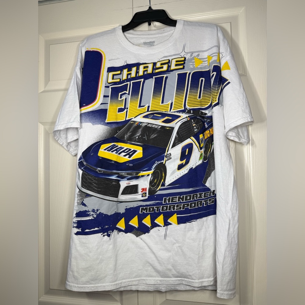 Chase Elliott Men’s Hendrick Motorsports Team Collection White T-Shirt Size 2XL